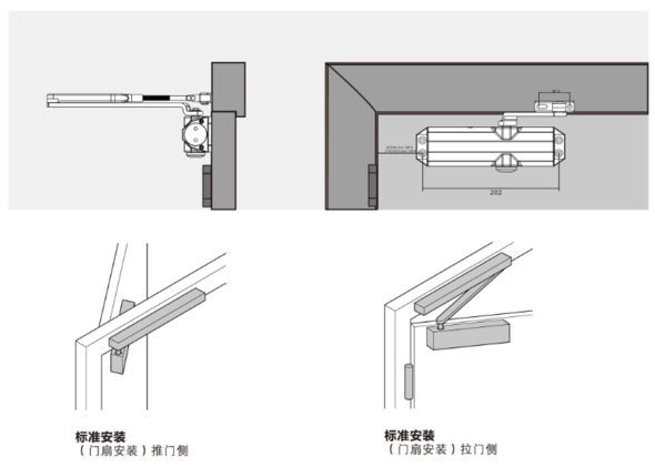 聯(lián)動閉門器安裝